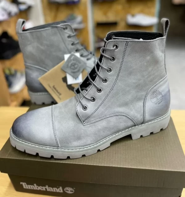 Grey Timberland Leather Ankle Boots Casual footwear for Men